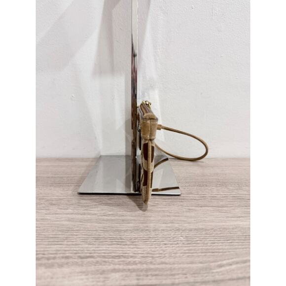 Coach Small Canvas Monogram C Logo Wristlet Pouch Wallet Beige/Tan - Picture 2 of 7